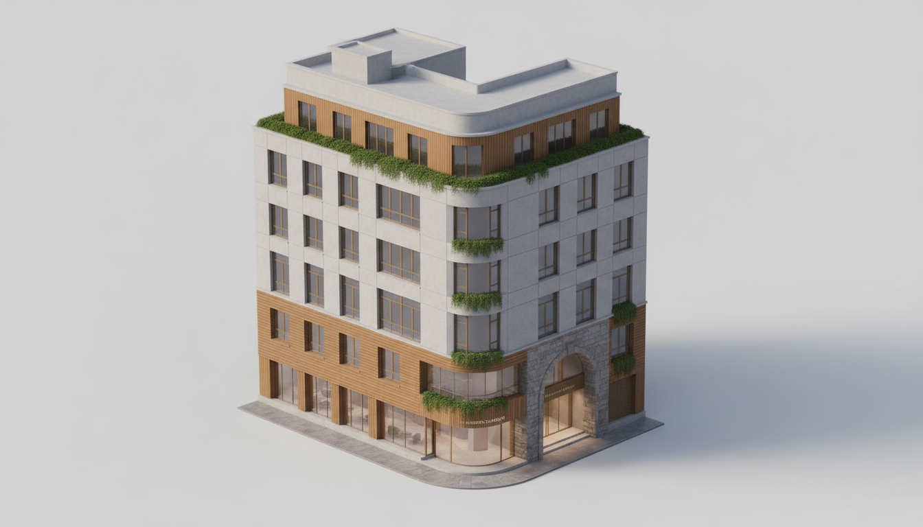 L'Héritage — facade render, Outremont Montreal